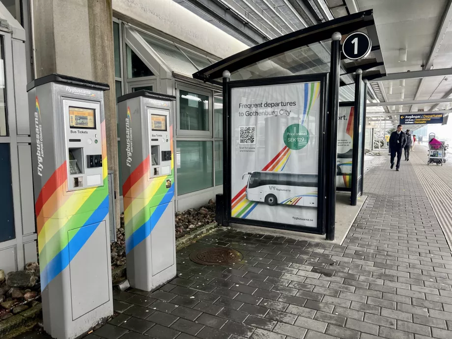 Automat biletowy VY Flugbussarna na lotnisku Goteborg GOT