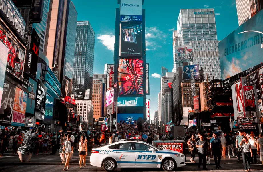 Pracowity dzień na Times Square