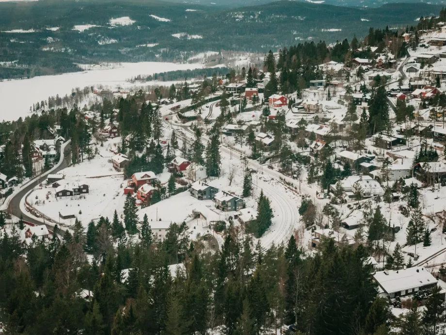 Nordycki krajobraz na obrzeżach Oslo