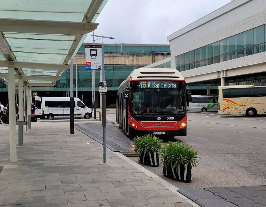 Przystanek autobusowy 46 przy Terminalu 1