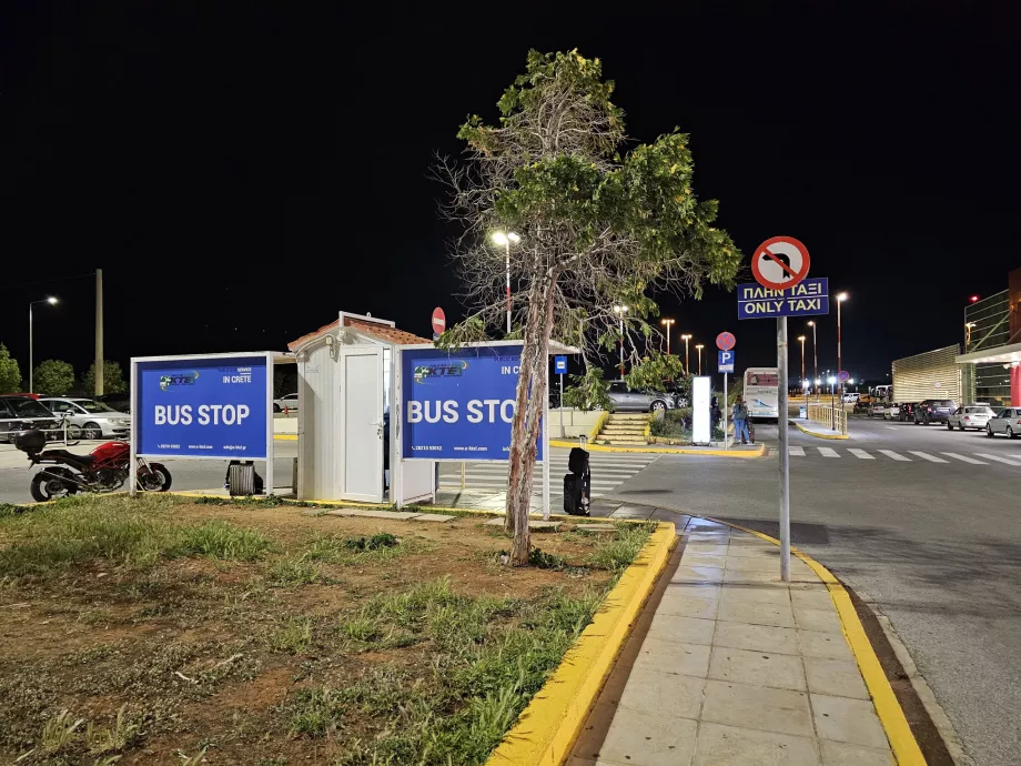 Przystanek autobusowy, lotnisko Chania