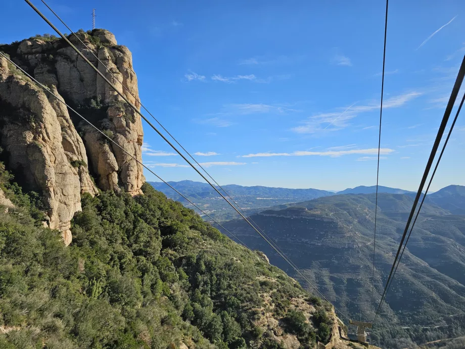 Widok z kolejki linowej Montserrat