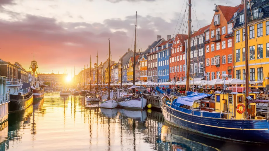 Zachód słońca Nyhavn