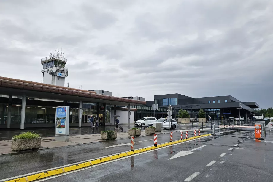 Widok ogólny na lotnisko w Lublanie