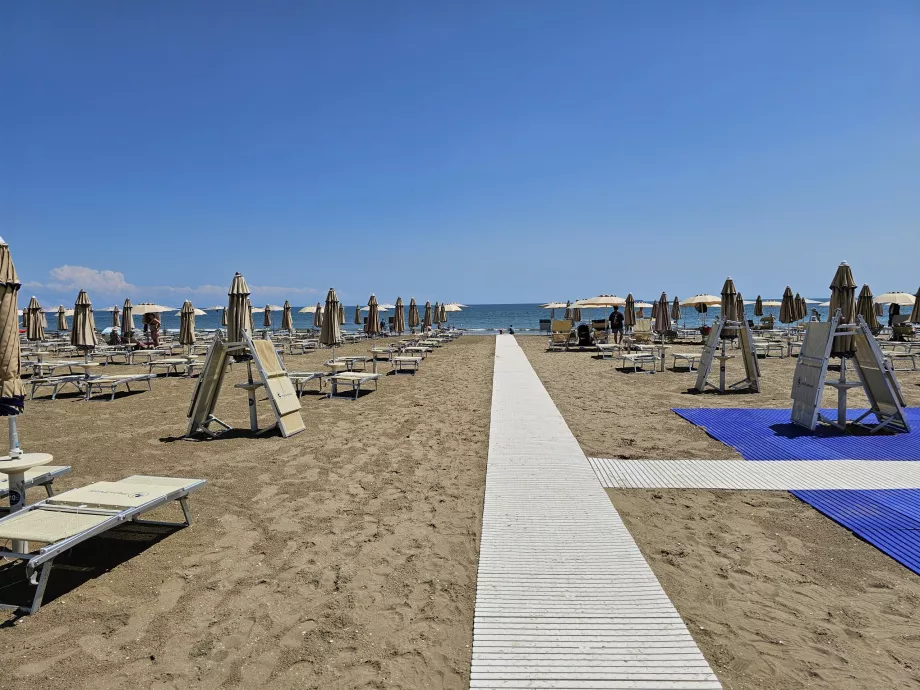 Płatna plaża na Lido di Venezia