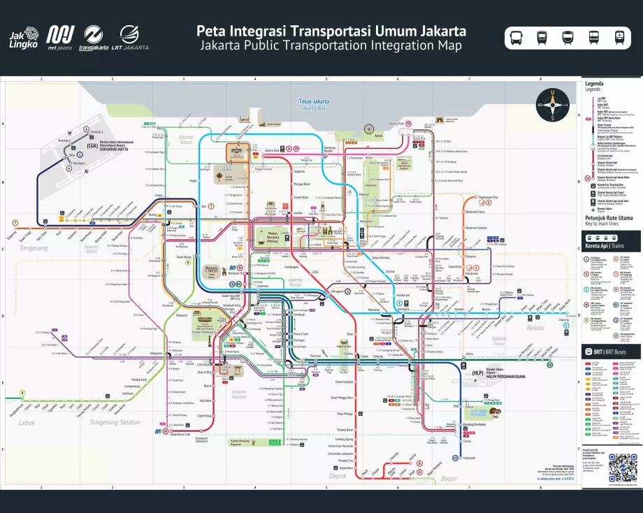 Mapa autobusów, pociągów i metra