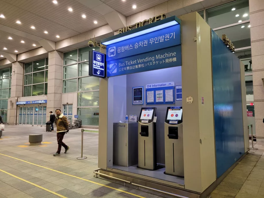 Incheon, automat do sprzedaży biletów autobusowych