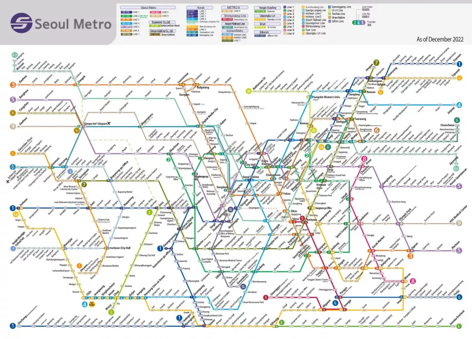 Mapa metra w Seulu