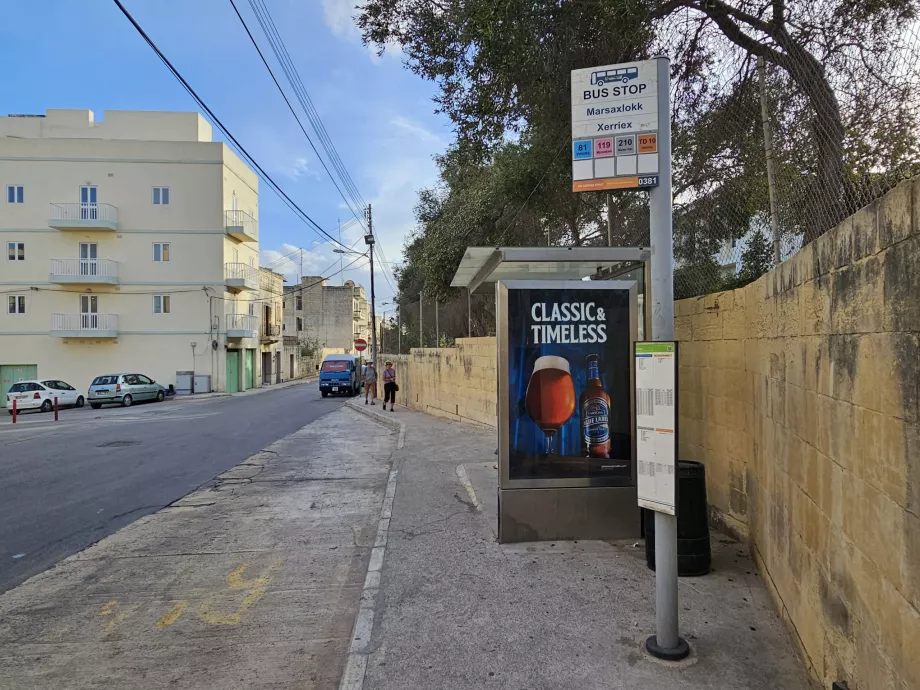 Przystanek autobusowy na Malcie